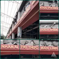 Tấm nhựa mica acrylic làm chữ trang trí tại trường VUS