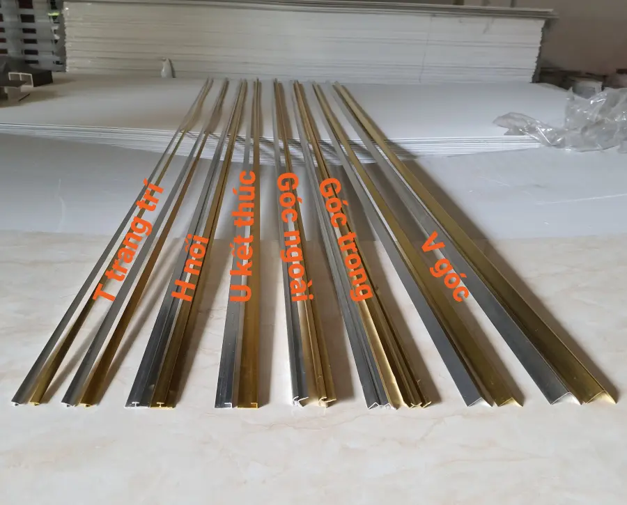 Phụ kiện tấm alu, nhựa pvc giả đá