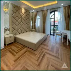 sàn nhựa giả gỗ hèm khóa lát sàn phòng ngủ tại tphcm