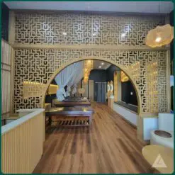 sàn nhựa hèm khóa 4mm lát sàn quán cà phê