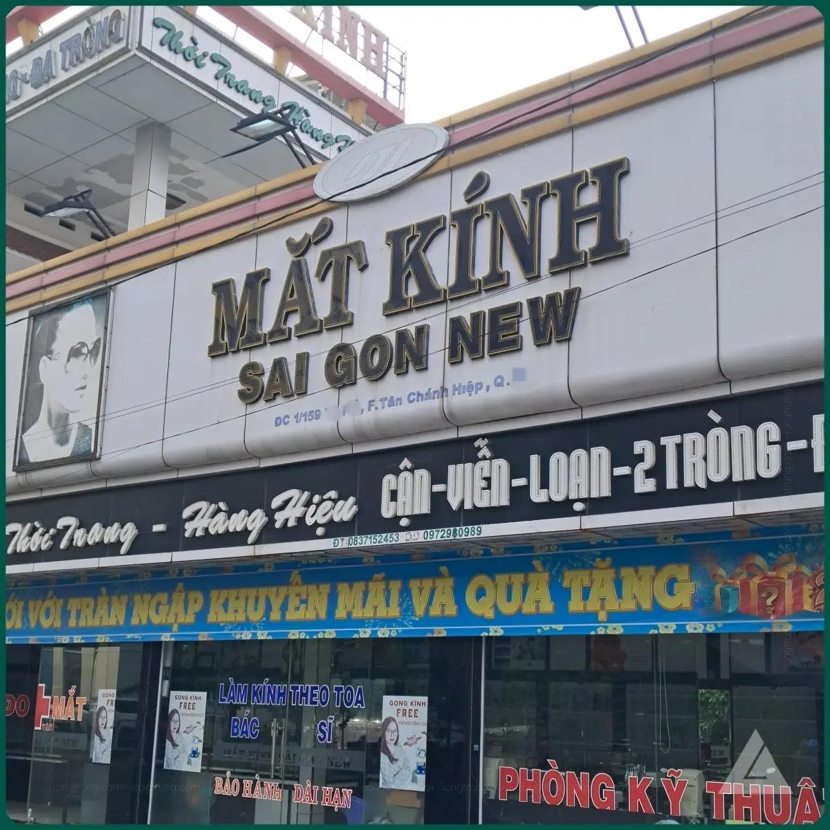 tấm alu trắng làm bảng hiệu mắt kính tại tphcm