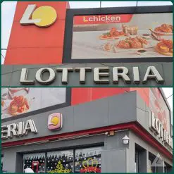 vách aluminium cửa hàng lotteria tại tphcm