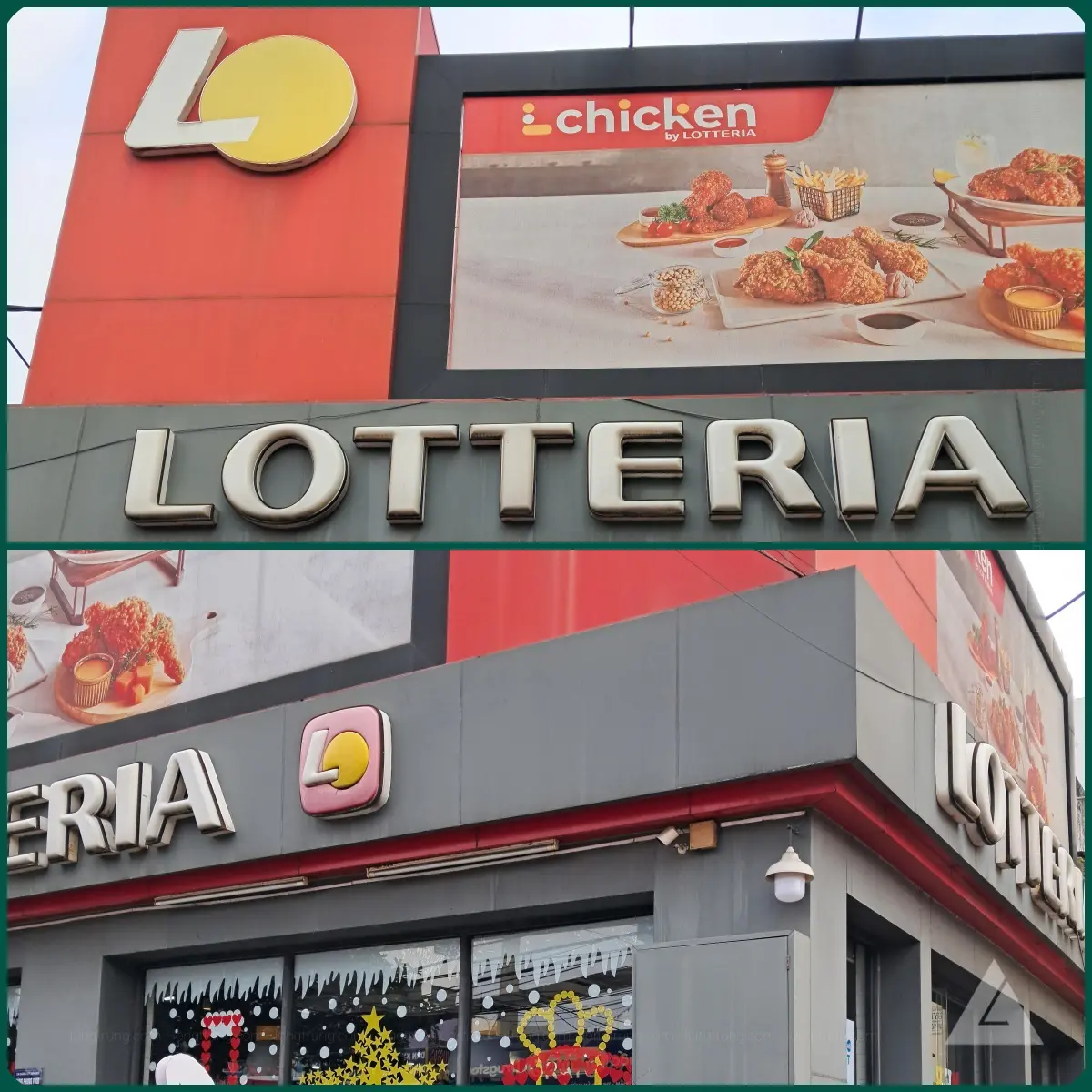 vách aluminium cửa hàng lotteria tại tphcm