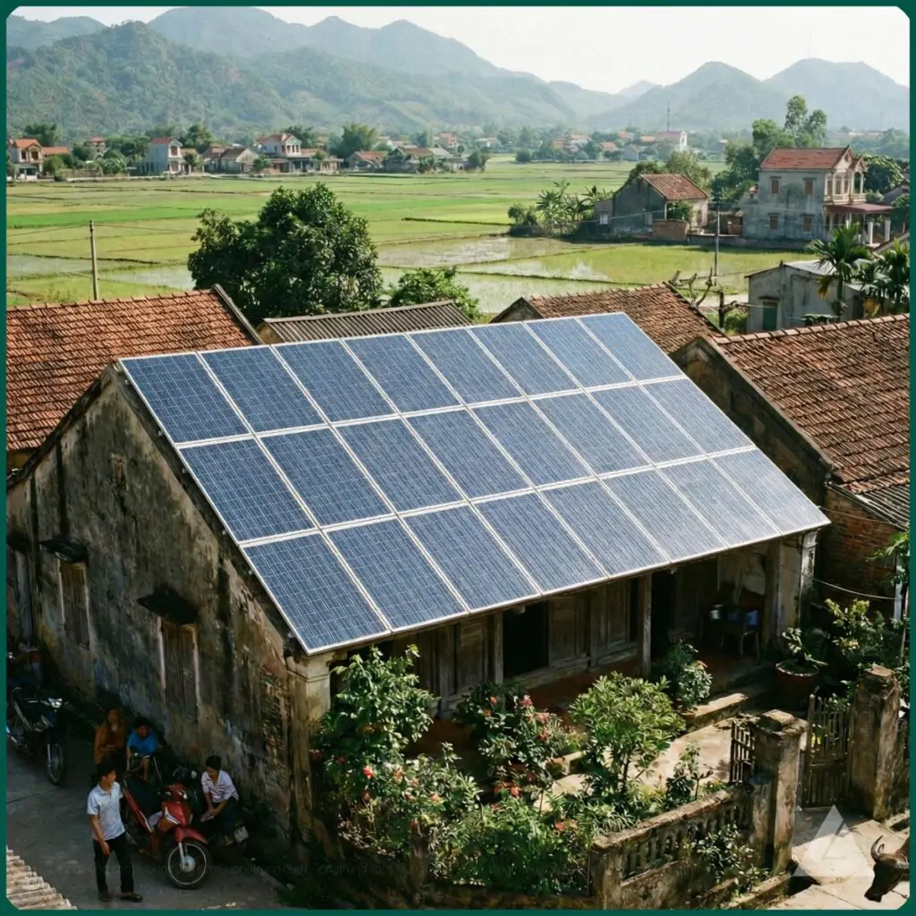 Tấm lợp năng lượng mặt trời làm mái nhà tại Nghệ An