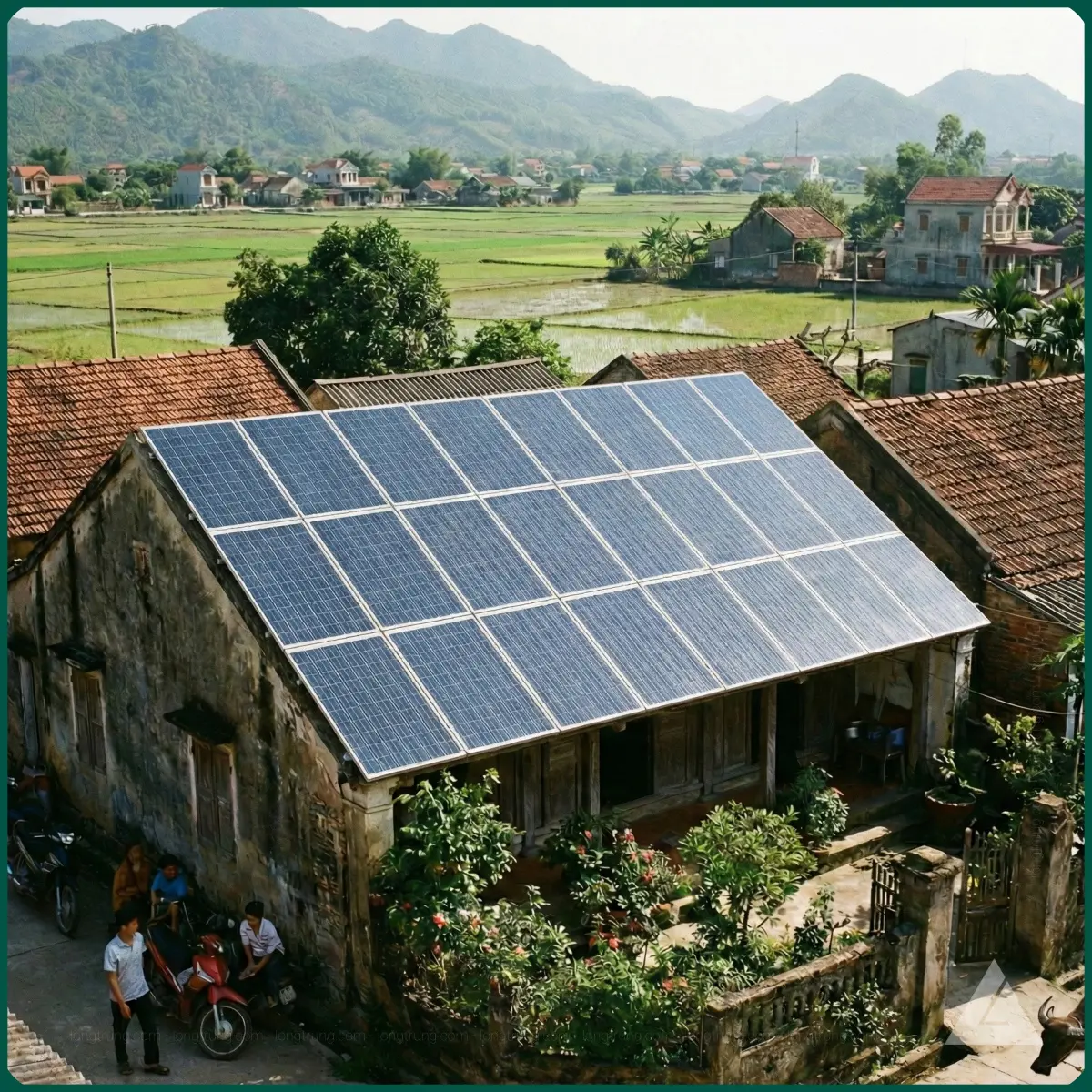 Tấm lợp năng lượng mặt trời làm mái nhà tại Nghệ An