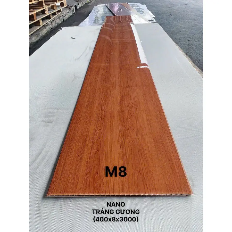 Mẫu tấm nhựa nano bóng vân gỗ M8